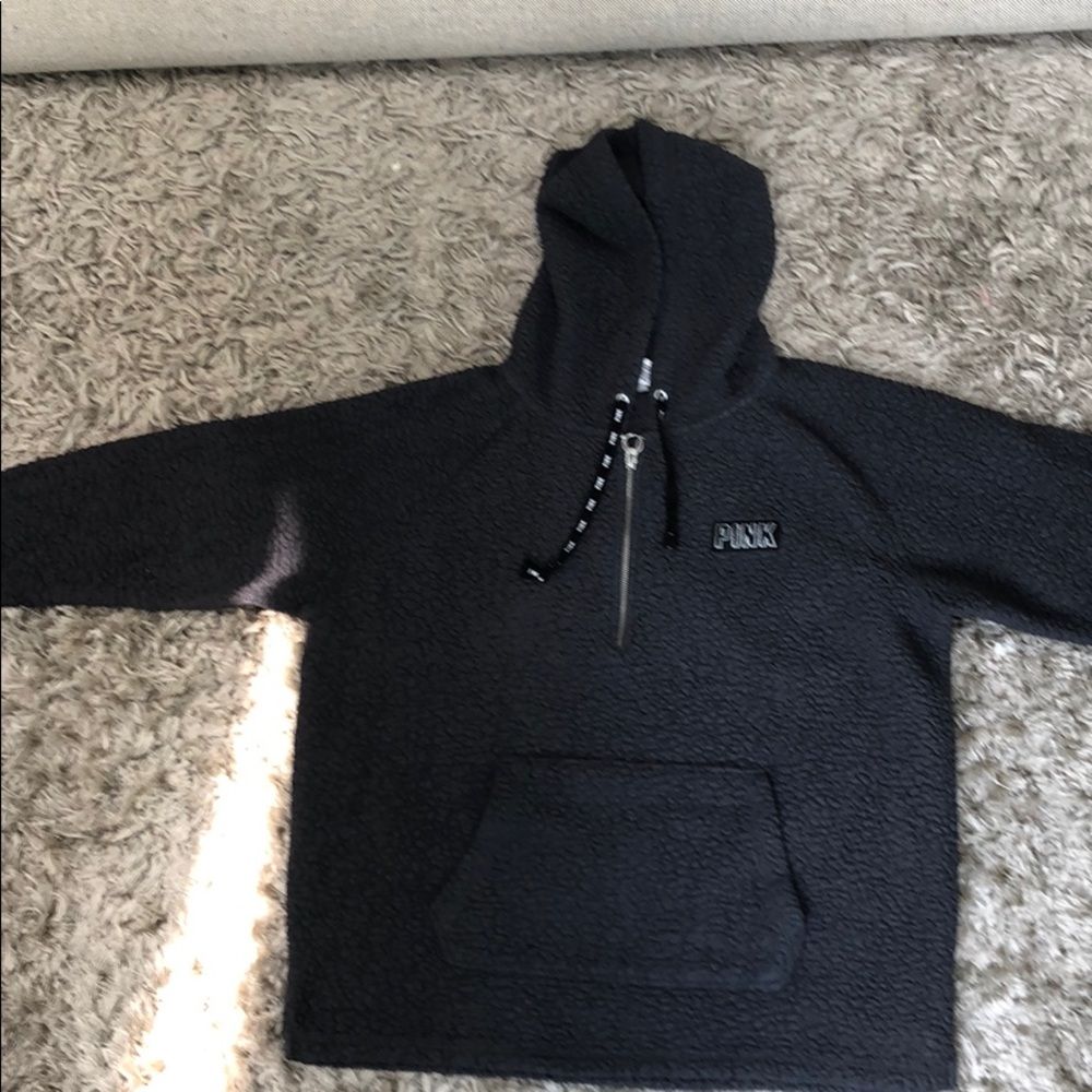 “Pink” Victoria secret Sherpa quarter zip